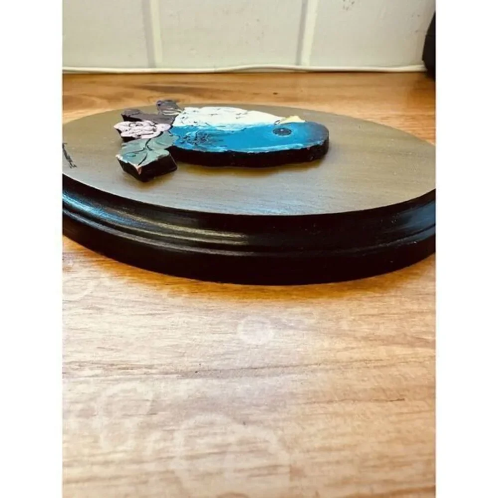 Darlene Thiesies Dutch Blue LoveBird Plaque Wall‎ Handcrafted Clay Creation